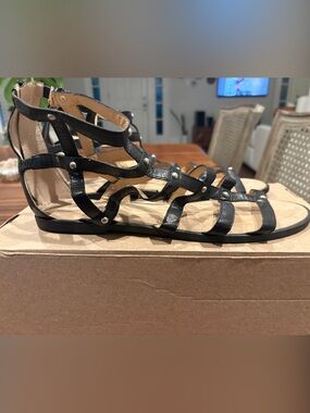 Lucky Brand Black Strappy Gladiator Sandals
